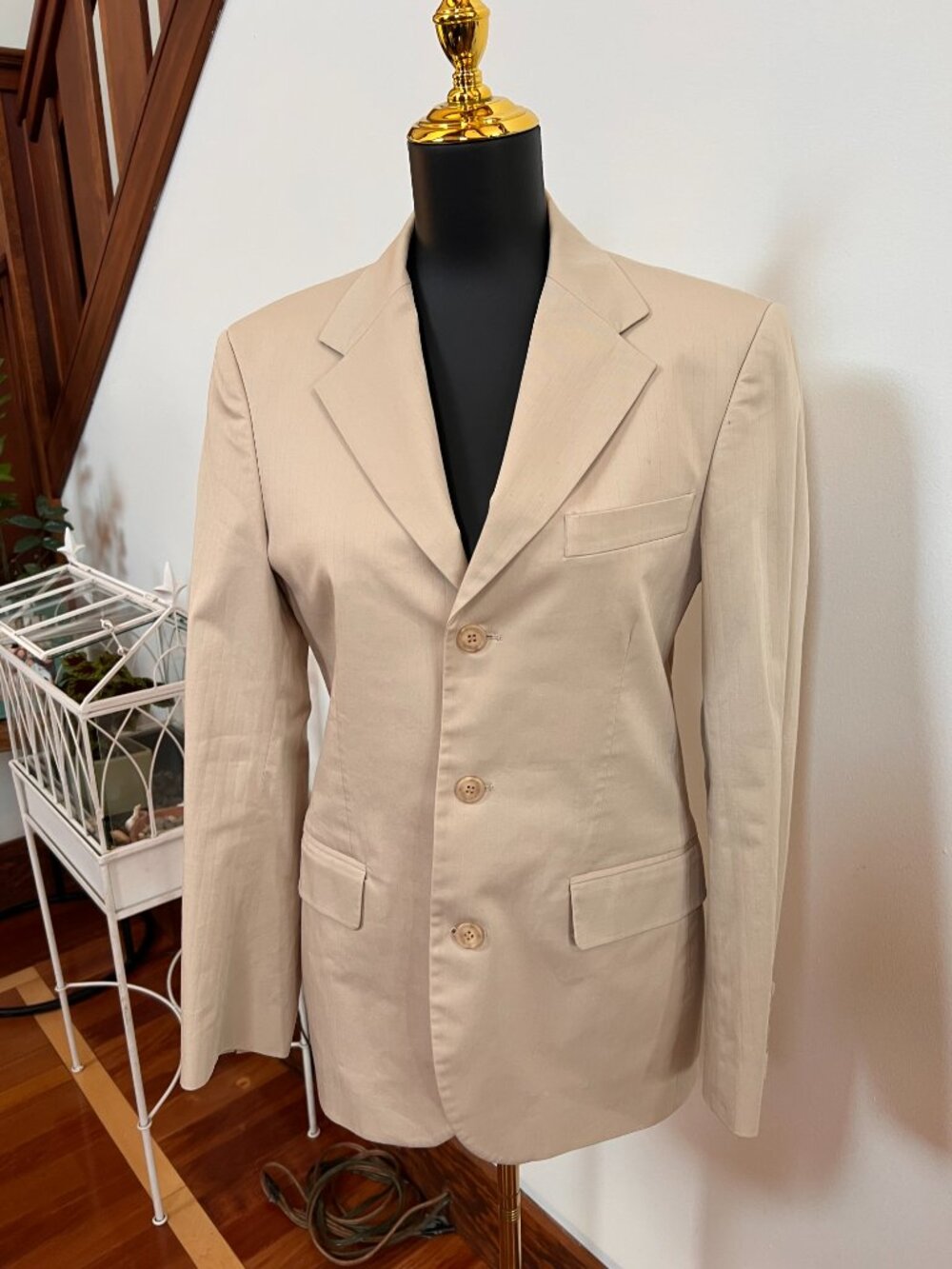 Sisley Men's Slim Fit Casual Sand Beige Blazer Jacket 44